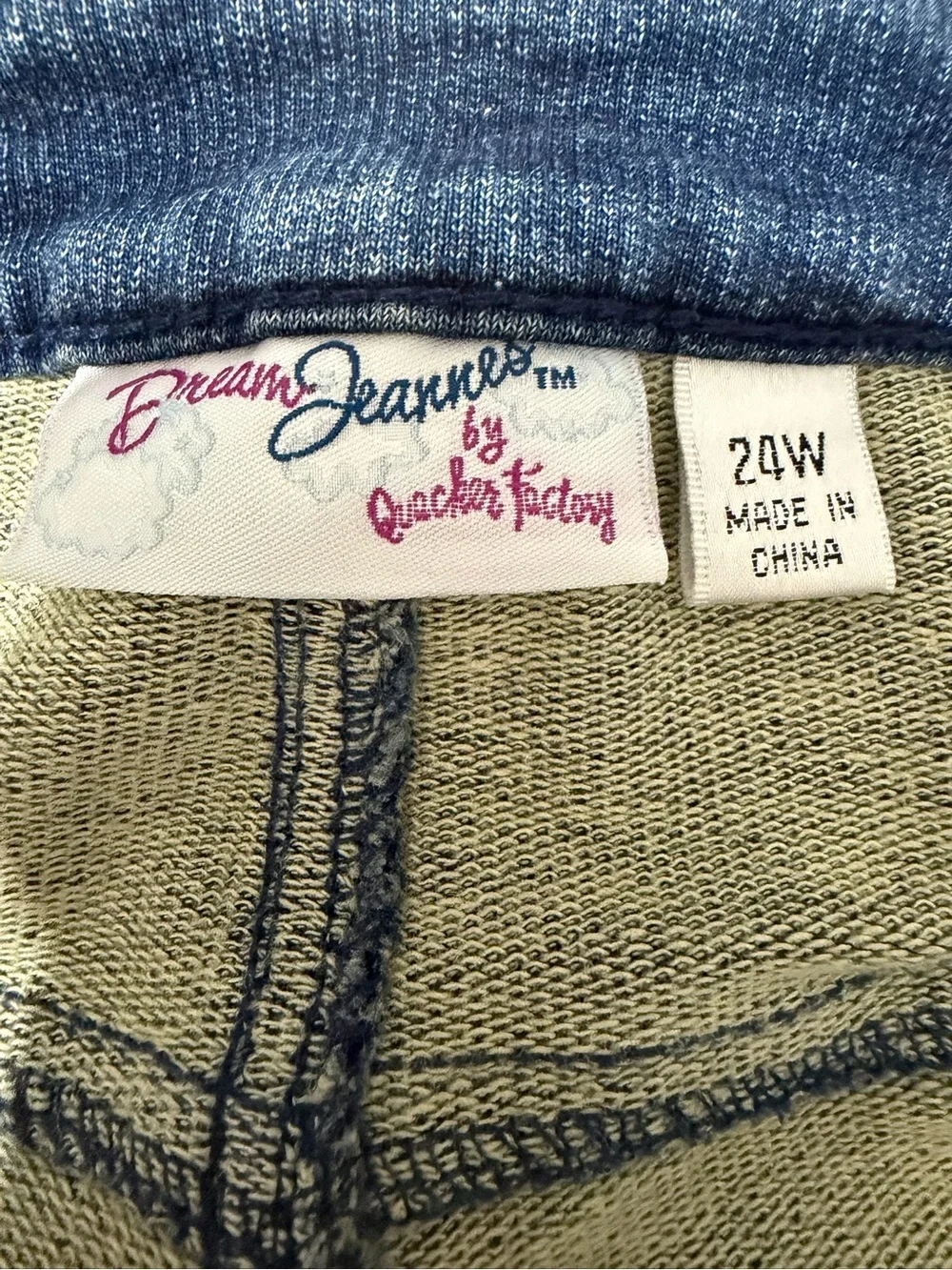 Quacker Factory Dark Blue Stretch Flare Wide Leg Jeans size 24W